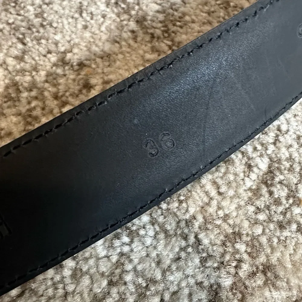 Bachrach Black Leather Men’s Belt 36